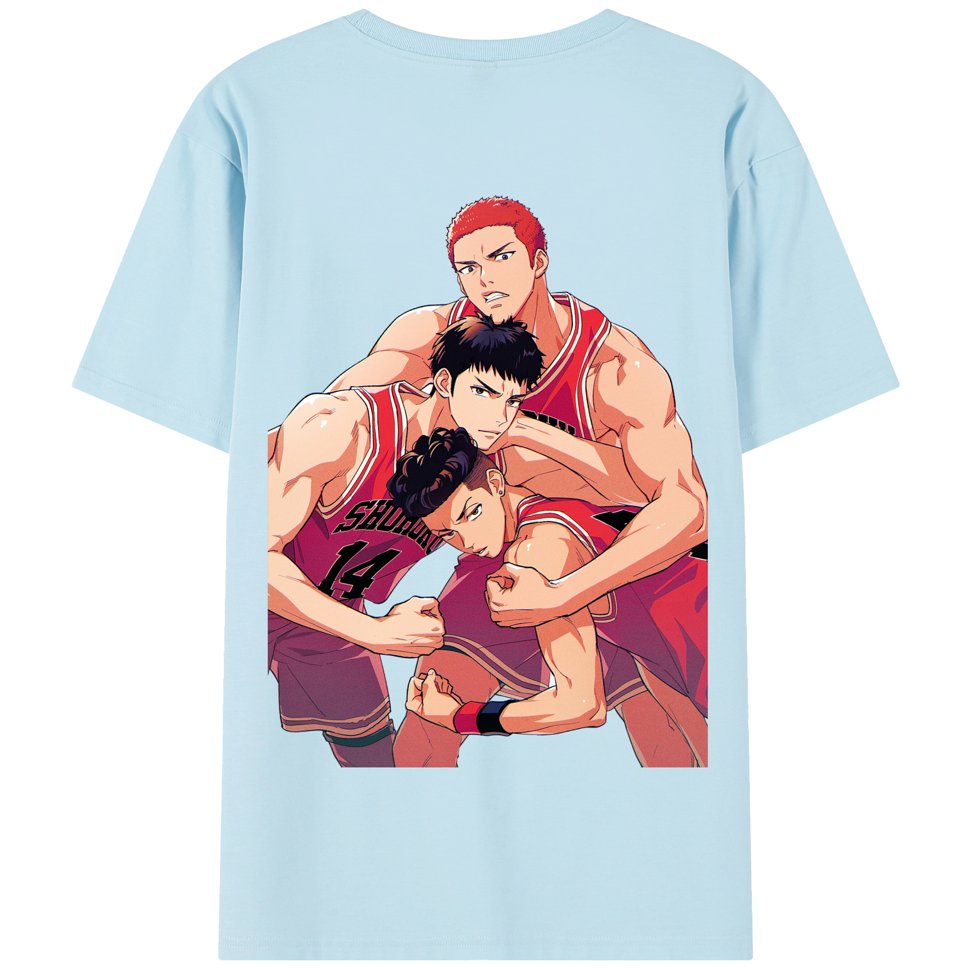 SLAM DUNK／スラムダンク 綿100％半袖Tシャツ（背面プリント）